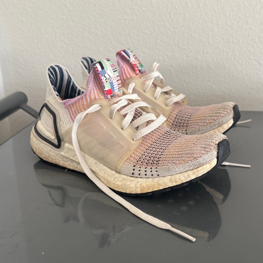 Adidas ultra boost Pink and Cream Running Shoes